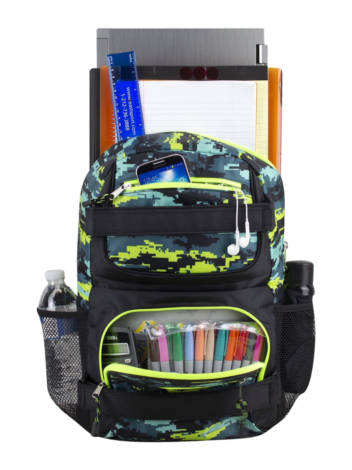 Eastsport Unisex Dual Strap Skater Backpack, Seafoam Camflauge