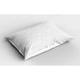 thumbnail image 2 of Ambesonne Floral Pillow Sham 2 Pack, Simplistic Baroque Design, 36"x20", White and Pale Grey, 2 of 3