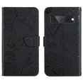 thumbnail image 2 of Feishell Crossbody Wallet Cover for Google Pixel 7 Pro,Flower & Butterfly Embossed Pattern PU Leather Magnetic Flip Stand Card Slots Shockproof Phone Case with Shoulder & Wrist Strap,Black, 2 of 13