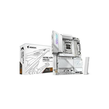 GIGABYTE X870E AORUS PRO ICE AM5 LGA 1718, ATX, DDR5, 4x M.2, PCIe 5.0, USB4, Wi-Fi 7, 2.5GbE LAN, EZ-Latch, 5-Year Warranty