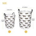 thumbnail image 5 of Balery Dachshund Dog Puppy Round Laundry Basket with Handles Waterproof Freestanding Laundry Hamper for Clothes Toys in the Dorm and Family-Medium, 5 of 8