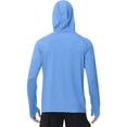 thumbnail image 3 of USNSM Men's Solid Color Hooded UPF 50+ Sun Protection T Shirts Lightweight Breathable Long Sleeve Athletic Shirts Rash Guards Blue XXL, 3 of 5