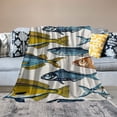 thumbnail image 2 of Orinice Fish Theme Warm Lightweight Blanket Soft Fleece Blankets for All Seasons - Decorative Cow Gifts Blanket for Living Rooms, Sofa, Bed - Multiple Sizes Available 40x50in, 2 of 6