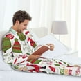 thumbnail image 6 of Sikiie Snowflakes Santa Claus Mens Pajama Set, Soft Warm Long Sleeve Sleepwear, Cozy Button-Down Pjs for Men-Large, 6 of 7