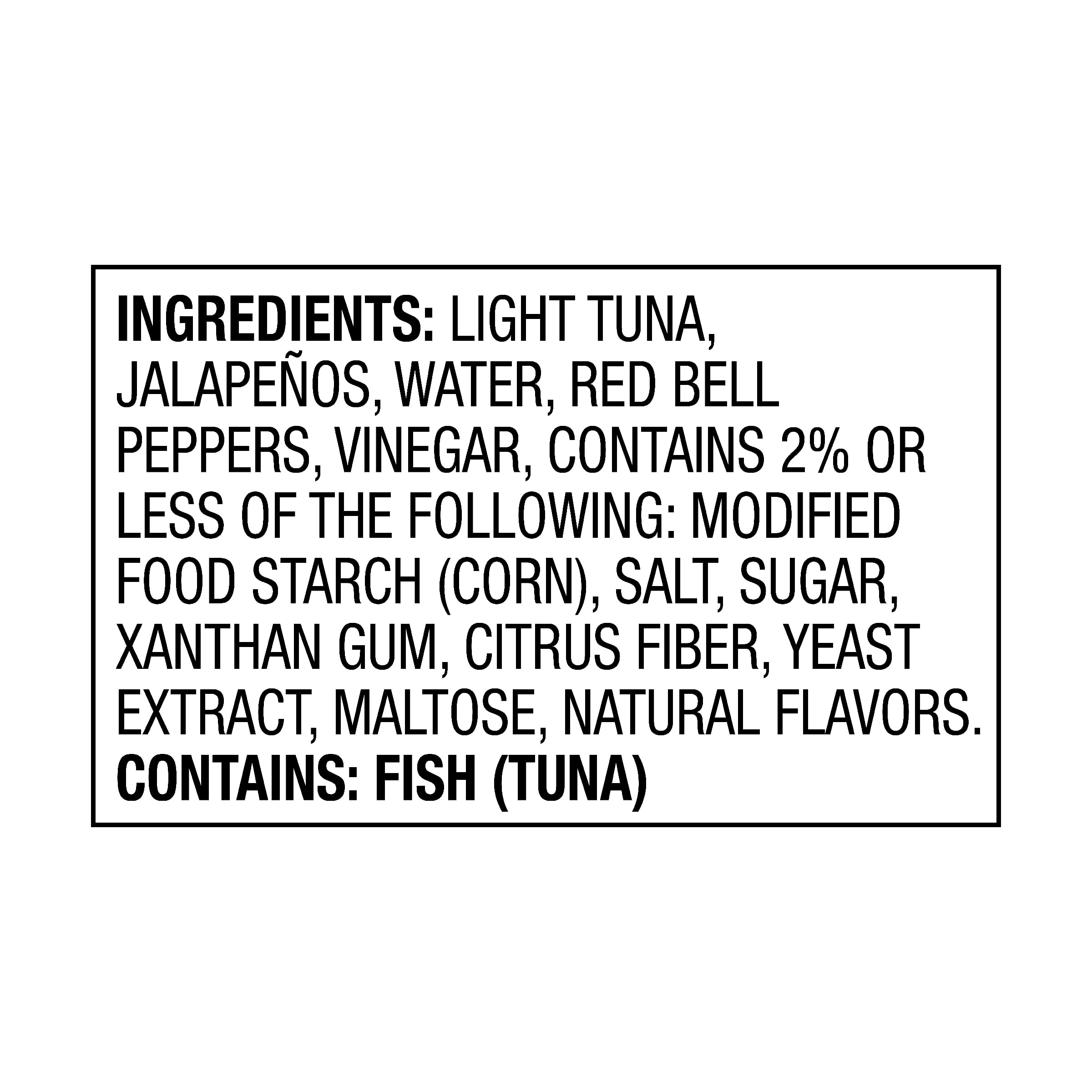 (6 pack) StarKist Tuna Creations BOLD Jalapeno, Wild Caught, 14g Protein, 2.6 oz Pouch
