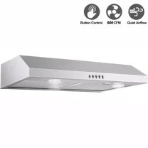 Under Cabinet Range Hood,Range Hood 30 inch Under Cabinet Stainless Steel Brushed,Ductless Range Hood Alterable to Ducted Ventilation,Stove Hood and Oven Vent Hood for Kitchen Cabinet