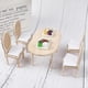 thumbnail image 5 of Dollhouse Miniature Dining Table Chair Set Furniture Toy, 5 of 5