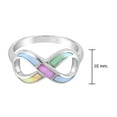 thumbnail image 4 of Eternity of Love Infinity Multicolor Mother of Pearl Sterling Silver Band Ring-9, 4 of 5