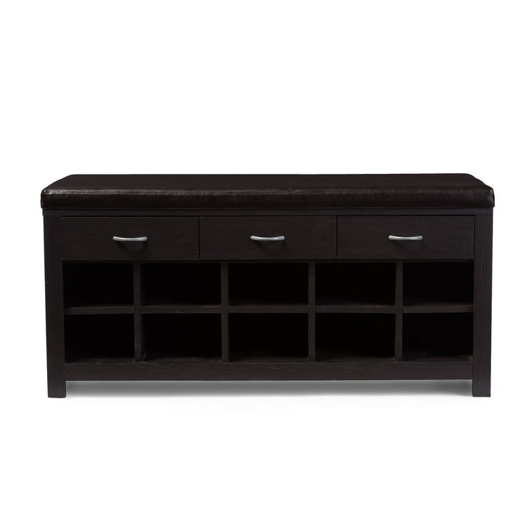 Baxton Studio Espresso Entryway Bench