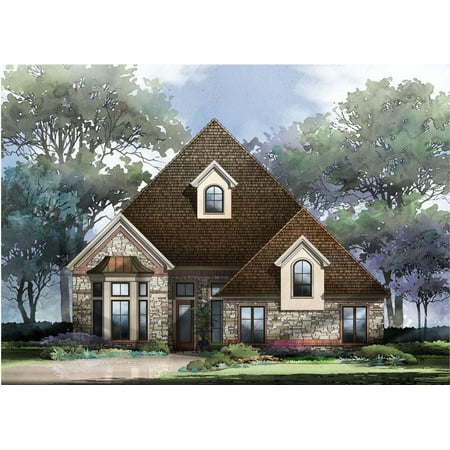 015-933: Contemporary Traditional 3 Bed, 3 Bath Luxury Home Plan, 3072 Sq Ft: Full Blueprints with License to Build by Home Plan Marketplace - Lesuto