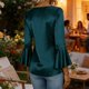 thumbnail image 5 of TaTaai Women Elegant Cowl Neck Long Sleeve Satin Blouse Loose Fit Silky Smooth Fabric Soft Comfortable Fashion Top for Office Party Daily Vacation Outfits Gift, 5 of 6