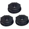 thumbnail image 1 of Adaptadores de tapa de tanque IBC de plástico, conector rápido S60x6 y adaptadores de unión roscada de tanque de agua de 1/2" para jardín doméstico, color negro, 3 piezas - DKSFJKL, 1 of 5