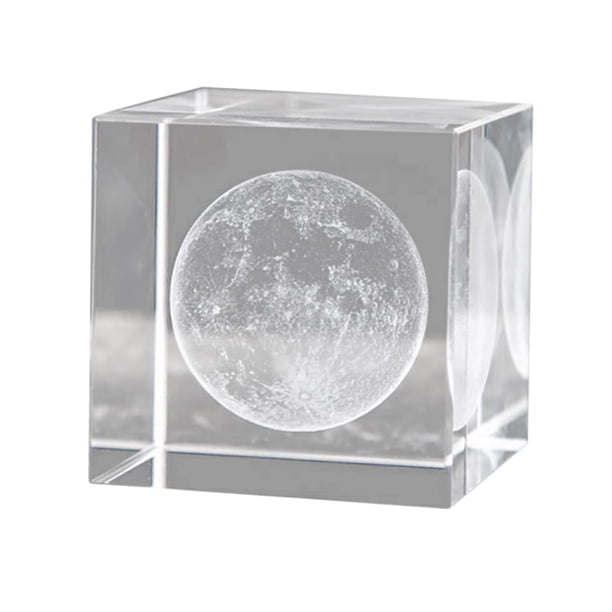 3D Crystal Cube Crafts Weather Sign Cube Para El Día De San Valentín Decoración Luna SM SunniMix Cubo de cristal