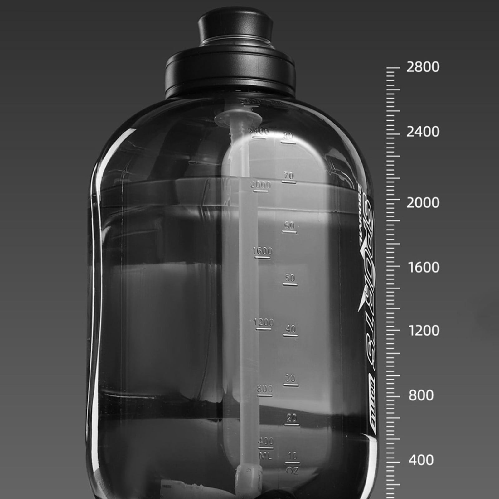 64oz Water Bottle with Time Marker & Straw - BPA Free Gallon Jug with Chug Lid & Handle - Motivational Large Sports Bottle for Gym, Workouts & Daily Hydration