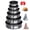 BLACK, variant on PinkSheep Non-stick Springform Cake Pans for Cheesecake, Round Cake Pan Mold for Baking with Silicone Gloves, Set of 6