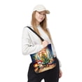 thumbnail image 2 of Merry Christmas Devon Rex Santa Hat Xmas Tree Winter Holiday All Over Print 3D Canvas Tote Bag Cat Lover Kitten Owner Gifts Reusable Handbag - 01013, 2 of 5