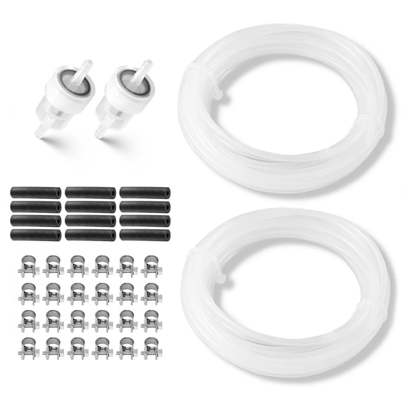 KFFKFF Fuel Pipe Hose Line Kit, 196.9″ Diesel Heater Fuel Line Kit with Replaceable Lines, Filters, Clips & Hoses, Tank Accessories for 2KW, 5KW, 8KW Parking Heaters