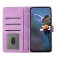 thumbnail image 5 of Leather For Apple iPhone 16e Case Flower Embossed 3-card  Flip Wallet Leather Case with Card Holder Magnetic Closure ,Detachable Wrist Strap,Shockproof Phone Cases Cover,Purple,For iPhone 16e, 5 of 9