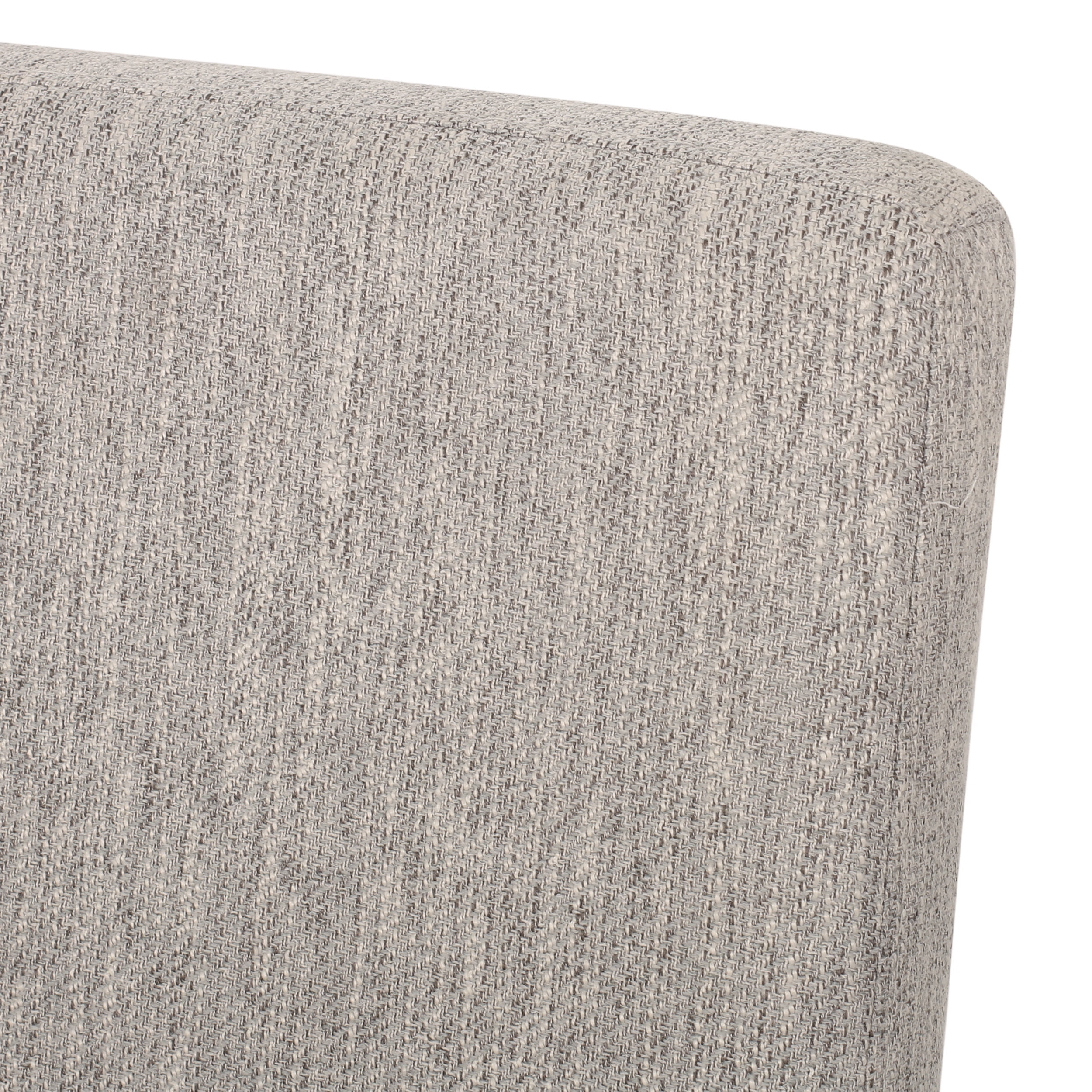 Noble House Benewah Contemporary Fabric Dining Chair, Set of 2, Light Gray, Gray