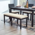 thumbnail image 2 of Pemberly Row Modern Wood Backless Bench in Dark Charcoal Gray, 2 of 13