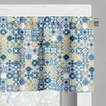 thumbnail image 3 of Ambesonne Yellow and Blue Valance Pack of 2, Mosaic Azulejo, 54"X18", Violet Blue Mustard, 3 of 5
