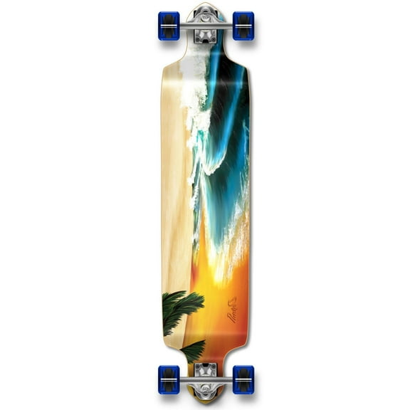 Yocaher Drop Down Longboard Complete 41.25" x 10" - Beach
