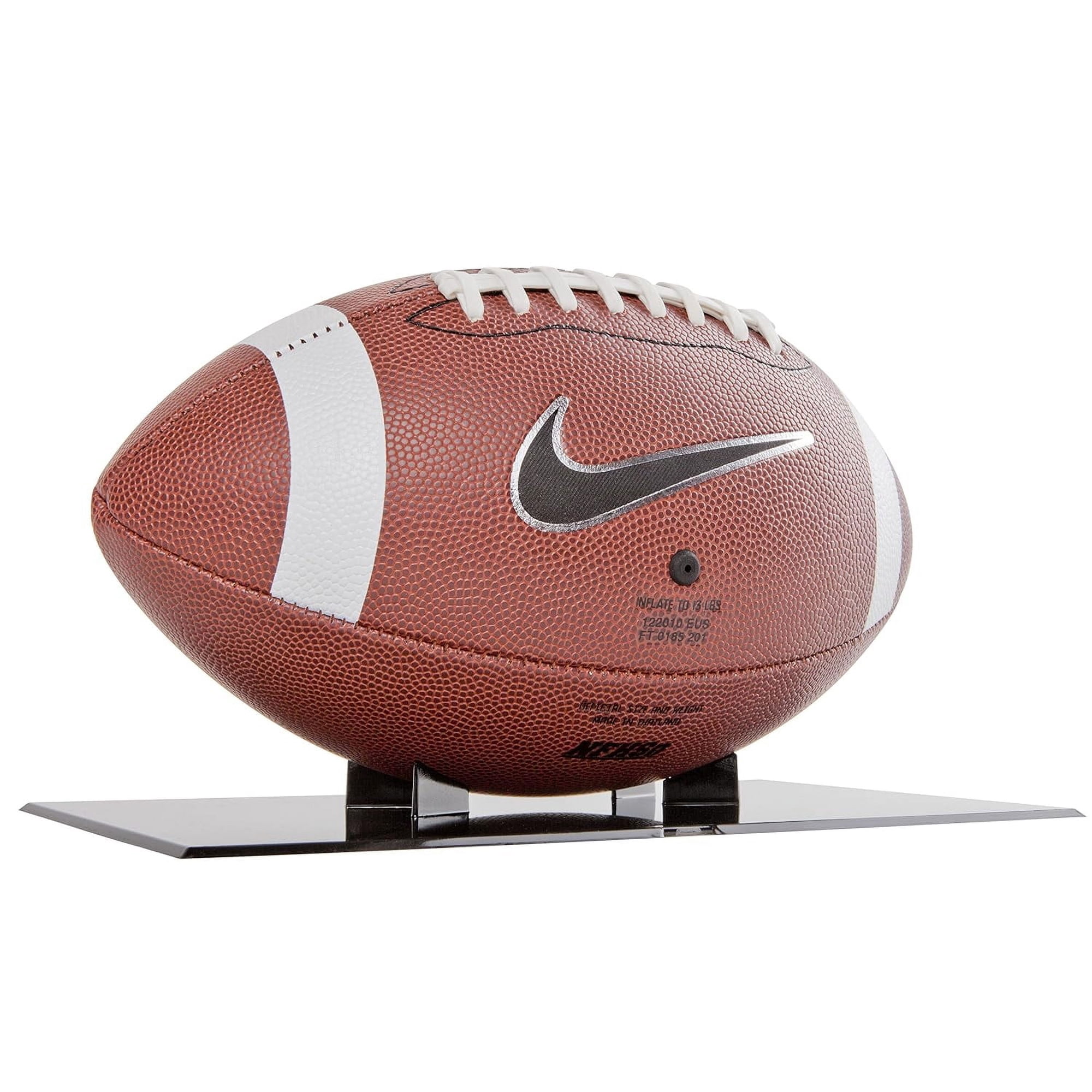 BallQube Football Display- Black Cradle Stand- Fits of Footballs- Mini Youth & Regulation Pro Sized- Perfect for Displaying Your Collection
