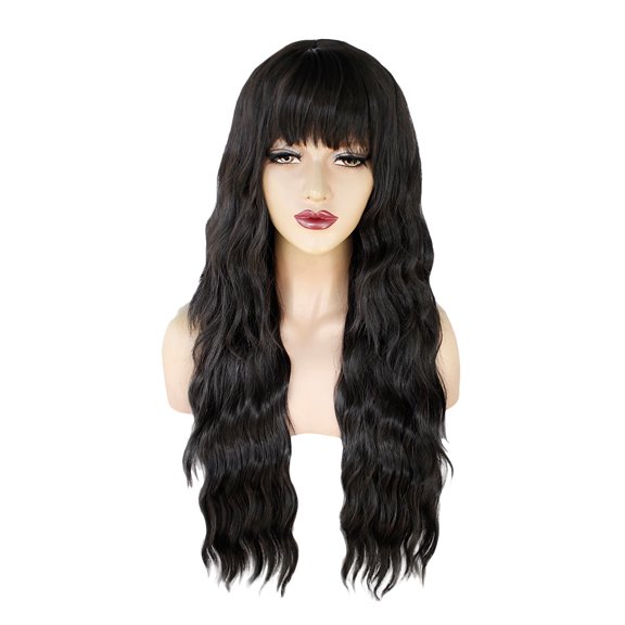 JOFMWIX Women's Rose Net Gradient Color Crochet Braids Wavy Small Curly Hair Wig - High Temperature Silk, 66cm, Heat Resistant to 150C, Comfortable & Easy to Use