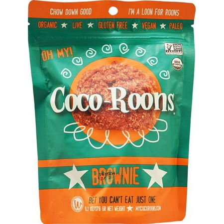 Gluten Free Vegan Brownies - Wonderfully Raw Coco-Roons Organic Gluten Free Brownie 6.2 oz - Vegan