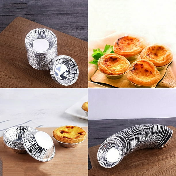 Disposable Egg Tart Mold Round Egg Tart Cup with Aluminum Foil Egg Tart