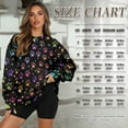 thumbnail image 6 of Xoenoiee Colorful Dog Paw Print Womens Sweatshirts Oversized Crewneck Y2K Pullover Long Sleeve Fall Winter Split Clothes Sweater with Side Pockets, Size 3XL, 6 of 7
