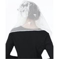 thumbnail image 4 of Velo de Iglesia Mantilla pañuelo católico bufanda de encaje para mujer misa latina ceremonia de oración boda negro blanco V103, 4 of 5