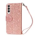 thumbnail image 3 of Case for FOXDOCK Samsung Galaxy Z Fold3 5G Glitter Zipper Wallet Case with Short Hand Strap, 3 of 4