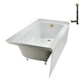 thumbnail image 5 of Streamline NAL-5460-BGL 66 in. x 32 in. Acrylic Right-Hand Drain Alcove Bathtub in Glossy White With External Drain in Brushed Gold, 5 of 10