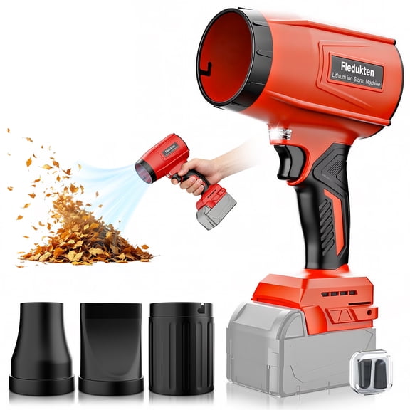 Cordless Leaf Blower Compatible with Milwaukee 18V Battery, 800,000 RPM Brushless Turbo Jet Blower, Lightweight Handheld Dust Blower for Patio, Lawn & Garage (No Battery)