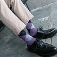thumbnail image 4 of Men's Cotton Colorful Argyle Casual Crew Dress Socks for Groomsmen, Size 8 to 13, 4 of 7