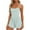 Light Blue, variant on BLVB Women's Summer Sleeveless Rompers Adjustable Spaghetti Strap Double Lined Shorts Jumpsuit Workout Outfits