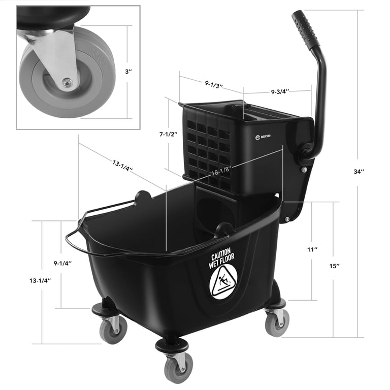 26-Quart Commercial Mop Bucket with Wringer photo 5