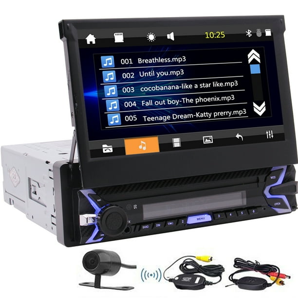 Eincar 7 Anti Theft Detachable Front Panel Single Din Car Stereo In Dash With Hd 800 480 Capacitive Touch Screen Gps Navigation No Cd Dvd Am Fm Radio Bluetooth Usb Tf Aux Walmart Com Walmart Com