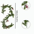 thumbnail image 4 of Clearance! Christmas Garland 6FT Artificial Pine Wreath with Berries for Fireplace Mantel Staircase Railing Holiday Party Indoor Outdoor Home Decoration Xmas Seasonal Decor, 4 of 6