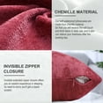 thumbnail image 5 of PiccoCasa Soft Water Repellent Throw Pillow Covers 12x20 Inch Burgundy, 5 of 7