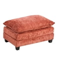 thumbnail image 6 of GZXS Modern Upholstered Ottoman, 35" Rectangle Cloud-Soft Accent Stool Lounge Seating, Easy to Assemble, Orange, 6 of 7