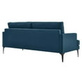 thumbnail image 5 of Sofa Couch, Azure Navy Blue, Fabric, Living Kitchen Cafe Bistro Hospitality Restaurant, Modern Contemporary HB34295, 5 of 8