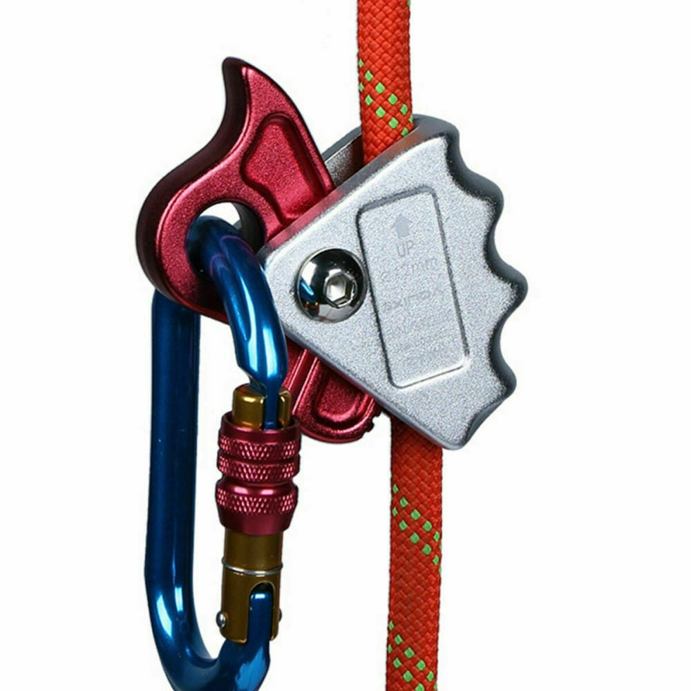 1x Outdoor Climbing Mountaineering Gear Aluminum Alloy Rope Grab Lock Protection 