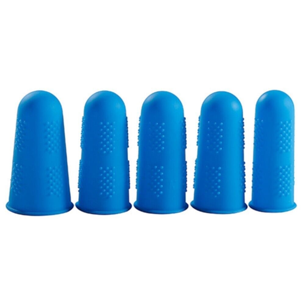 Cogfs 5 Pcs Silicone Finger Protector Sleeve Cover Anticut Heat