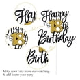 thumbnail image 4 of Papel con purpurina para decorar tartas Nogeqi para cumpleaños número 18, color negro y dorado, 4 of 7