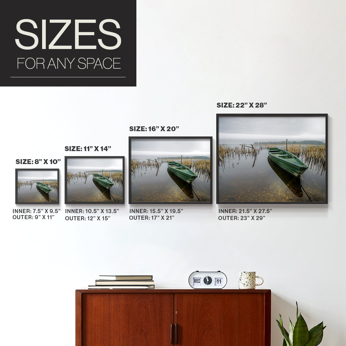 Green One by Mike Calascibetta - Restickable Framed Giclée Print