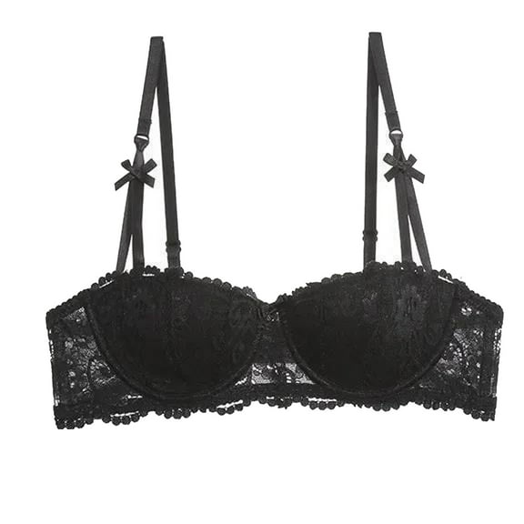 oqasdz Bras for Women Lace Half Cup Thin Solid Color Bra Bridal Bra Classic Lace Push Up Bra