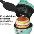 thumbnail image 3 of Breakfast Sandwich Maker with Egg Cooker Ring, Customize Ingredients, Perfect for English Muffins, Croissants, Mini Waffles, Perfect White Elephant Gifts, Mint, 3 of 5