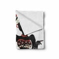 thumbnail image 2 of African Soft Flannel Fleece Throw Blanket, Local Lady Indigenous Patterned Dress Gesture Silhouette, Cozy Plush for Indoor and Outdoor Use, 60" x 80", Charcoal Grey Vermilion, by Ambesonne, 2 of 6